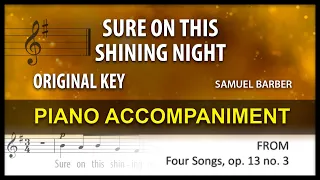 Sure on this Shining Night / Karaoke / Barber / Original key