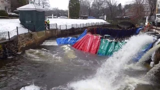 Wide Shot Balmoral Dam Removal / Shawsheen River / Andover MA