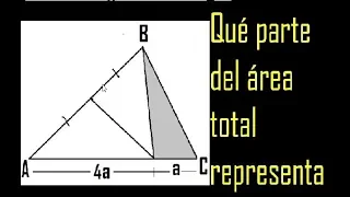 Que parte del area total representa el área de la región sombreada. geometría - áreas - 11