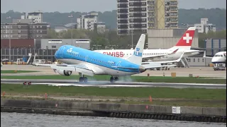 Evening rush at London City Airport on 09s. Planespotting in 4K at London’s most difficult airport!