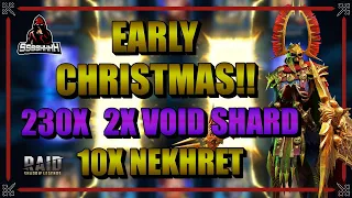 INSANE 230x 2x VOID SHARD 10x NEKHRET EVENT OPENING! - RAID SHADOW LEGENDS DAY 125