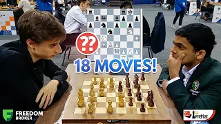 Daniil Dubov vs Nihal Sarin - An 18-move Miniature | World Rapid 2022
