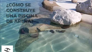 ¿Cómo se construyen las piscinas de arena tipo playa?