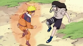 Hokage Ketiga terkejut ketika Naruto menggunakan kekuatan Kurama. Naruto vs Neji