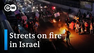 Israeli police clash with angry anti-Netanyahu protesters | DW News