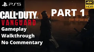 (PS5) Call of Duty: Vanguard Gameplay Walkthrough No Commentary - Part 1 Campaign [4K 60FPS HDR]