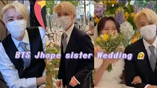 BTS J hope and members On his sister's wedding 💒 💜 |Jiwoo wedding .... 👰Video clips 🥰