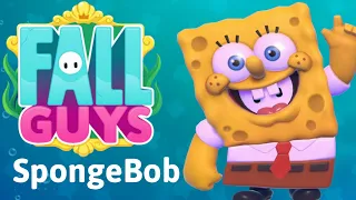 Fall Guys - SpongeBob - Gameplay, Celebration, Emotes & Close-Up Look