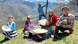 IRAN NOMADIC! Making Cheese and Baking Bread, Making Shelves for Dishes