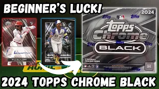 BIG SSP HIT! 2024 Topps Chrome Black Baseball Hobby Box Review!