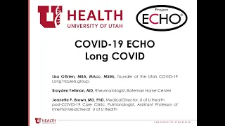 Post-Acute Sequelae of COVID-19: Long COVID & COVID Long Haulers