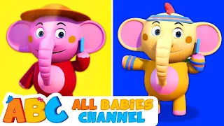 Kids Songs And More Nursery Rhymes in 3D | Ten Elephants Song |  All Babies Channel