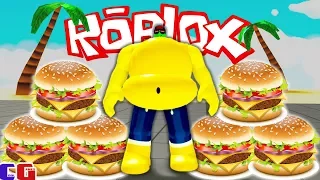 WHAT IF THERE's a LOT of BURGERS to GET? Simulator FAT Cartoon EATING SIMULATOR ROBLOX