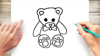 How to Draw a Teddy Bear Step by Step for Kids