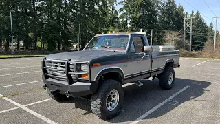 1985 F250 Cummins Swap. Fummins Bullnose. Zf6, Magnum box Np205. 05+ Axles.