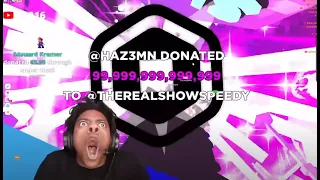 Ishowspeed goes nuts🥜 after Millions of Robux donated in Pls donate