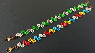 Bracelet Making For Beginners//Flower Bracelet//Handmade Beads Jewelry// Useful & Easy