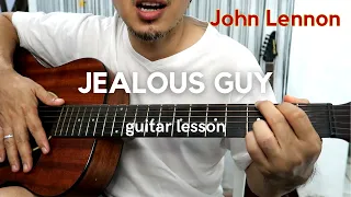 JEALOUS GUY - John Lennon - guitar lesson in english (chords for beginners)