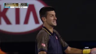 Djokovic vs Wawrinka | Australian Open 2013 (R4) | Court Level & Slow Motion