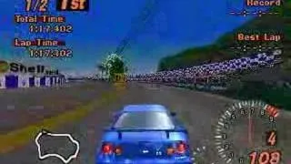 Gran Turismo 2 running on pSX emulator-Arcade Mode gameplay