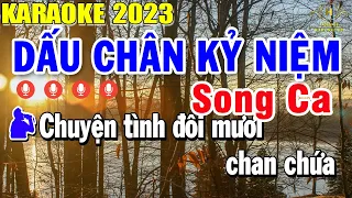 Dấu Chân Kỷ Niệm Karaoke Song Ca Nhạc Sống | Trọng Hiếu