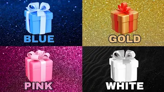 Choose Your Gift! 🎁 Blue, Pink, White or Gold 💙💗🤍⭐️ Giftbox Challenge #chooseyourgift