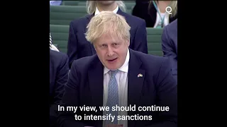 Russia Sanctions Should Stay Until Troops Leave Ukraine, Johnson Says