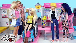 Miraculous Ladybug Chloé est blessée Adrien, Kim, Marinette,| Miraculous LOL dolls Surprise story