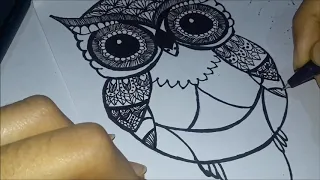 How to draw animal Zentangle art, for kids, step by step instructions