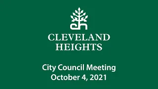 Cleveland Heights City Council October 4, 2021