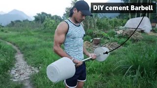 How to Make Homemade Cement Barbell - DIY Concrete Barbell | ANISH FITNESS