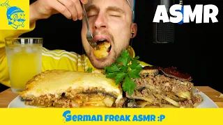 ASMR Greek and Turkish MOUSSAKA eating 😋 - GFASMR @SaltedCaramel ASMR