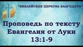 Проповедь по тексту Евангелия от Луки 13:1-9