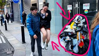 try not to laugh funniest moments ever. trashman prank