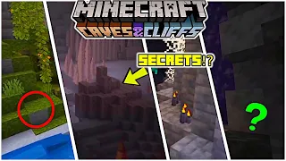 Minecraft 1.17 SECRETS!!! Caves and Cliffs Update Hidden Features / Hints/ & more...