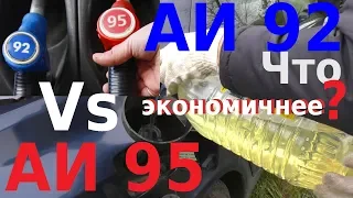 ЧТО ЭКОНОМИЧНЕЕ АИ 92 или АИ 95? Реальный Дорожный Тест