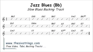 Jazz Blues Backing Track - 51 Slow Blues (Bb)