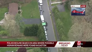 Search continues in Easton after possible human remains found