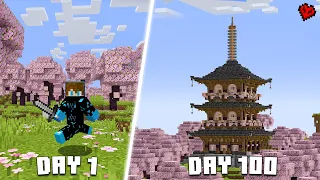 I Survived 100 Days in Cherry Grove Biome Only World in Minecraft Hardcore (Hindi)