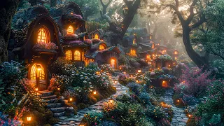 Enchanted Forest - Fantasy Cottage in the Middle of the Forest - Campfire, Crickets, Nature Sound