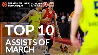 Turkish Airlines EuroLeague, Top 10 Assists of March