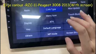 Elija CANBUS para Peugeot 207 y Ajusta el tiempo de la pantalla multifunción