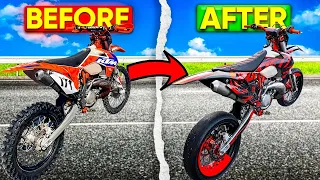 KTM 250 EXC Supermoto Transformation!