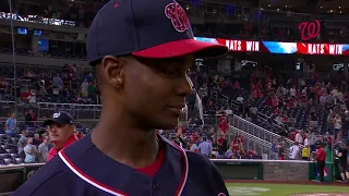 Michael A Taylor after the Nats' win over the Diamondbacks