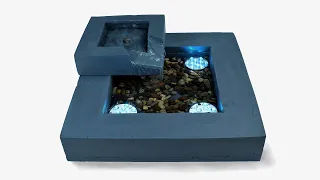 How to Make Waterfall Fountain ⛲ Easy Cement Craft Ideas