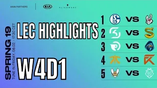 LEC Highlights ALL GAMES Week 4 Day 1 Spring 2019 | W4D1 League of Legends European Championship