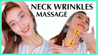 Only 3 mins!! Get Rid of Neck Wrinkles, Neck Line, Sagging with this Massage & Exercise