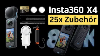 Insta360 X4 25x Mega Zubehör und Accessoires 2024. Alle Bundle Packs, Akku Stick und Halterungen!