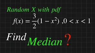 How to Find Median from Probability density function (PDF) || Solved Problem