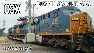 CSX 7287 Leads a Northbound Manifest Past Sibley Mill & Augusta Canal, Augusta, Georgia - 03-05-2024